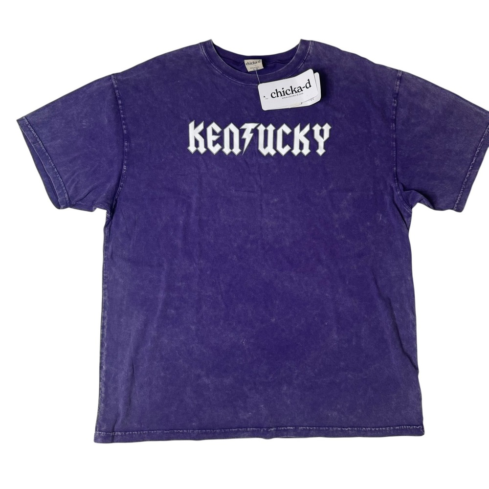 Kentucky Wildcats T-Shirt‎ Women's S/M Purple Graphic Tee Chick-a-d